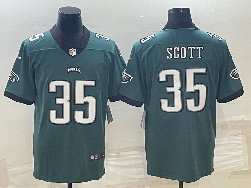 Men's Philadelphia Eagles Boston Scott #35 Midnight Green Jersey